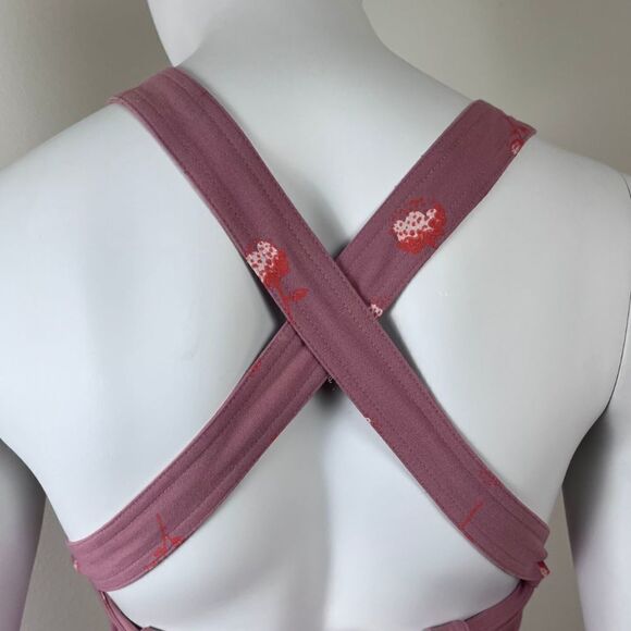 Free People Size 12 Cross Back Fit & Flare Pinup Retro Mini Floral Dress FLAWED* - Picture 6 of 14